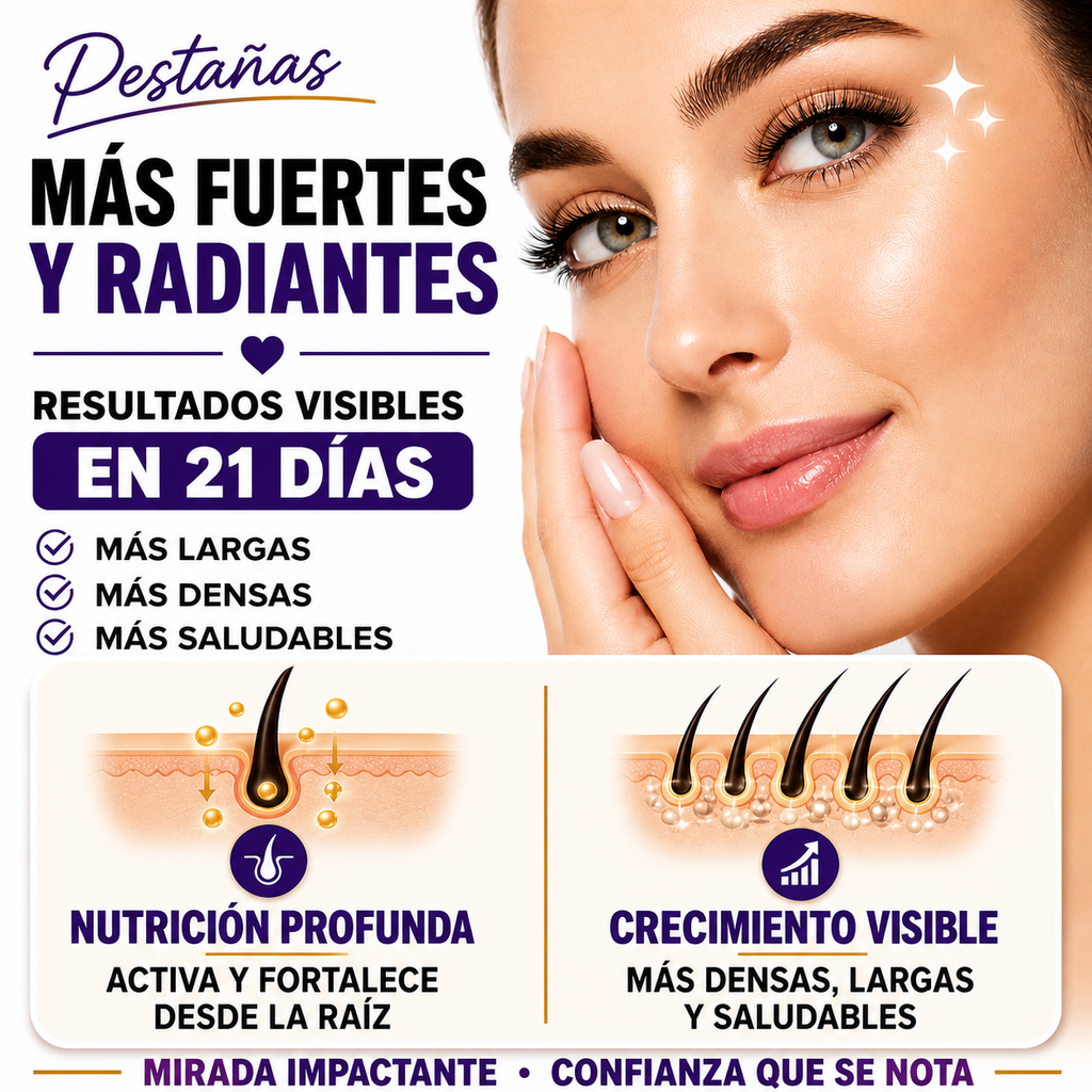 Sérum Potenciador de Pestañas – Crecimiento Visible, Volumen Intenso y Mirada Impactante en 21 Días