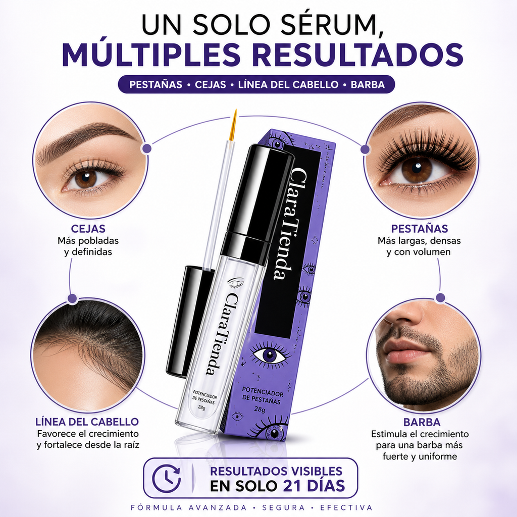 Sérum Potenciador de Pestañas – Crecimiento Visible, Volumen Intenso y Mirada Impactante en 21 Días