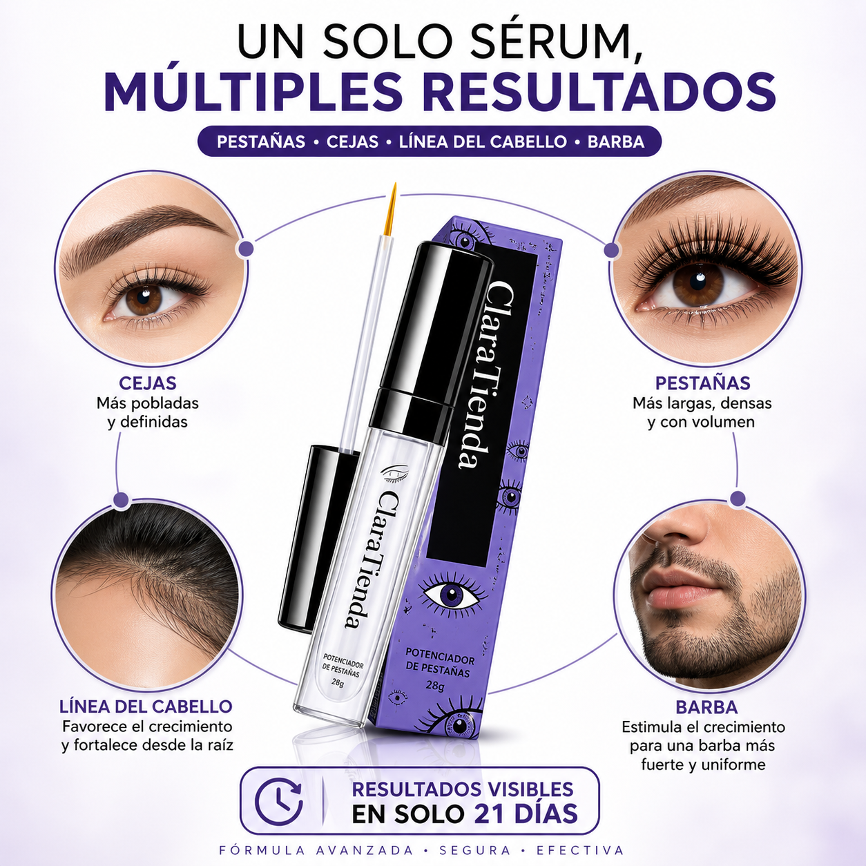 Sérum Potenciador de Pestañas – Crecimiento Visible, Volumen Intenso y Mirada Impactante en 21 Días