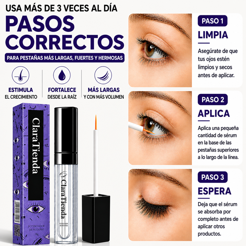 Sérum Potenciador de Pestañas – Crecimiento Visible, Volumen Intenso y Mirada Impactante en 21 Días